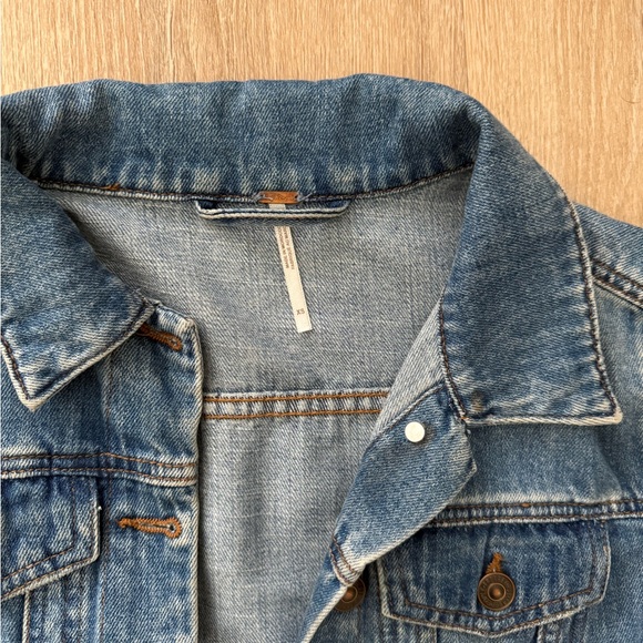 Free‎ People Denim Blue Jacket XS Excellent Condition - Picture 2 of 3